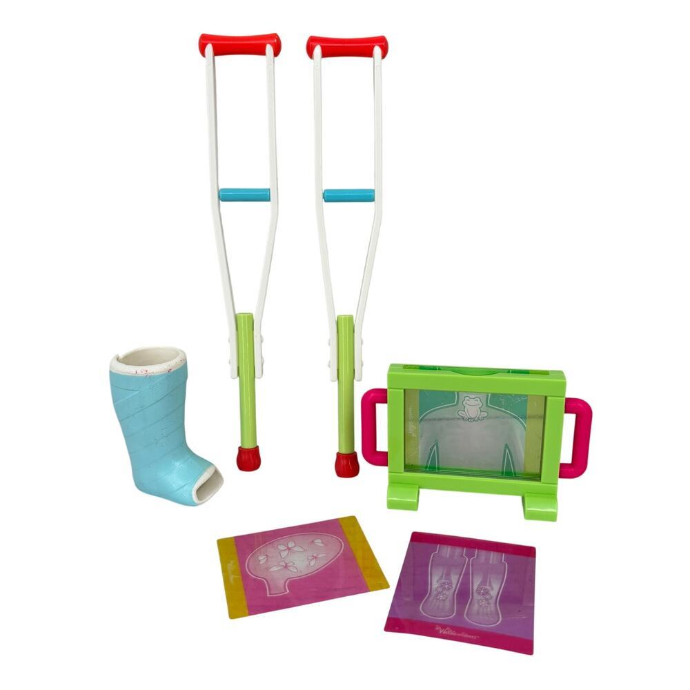 American Girl Crutches Boot Cast X-Ray with 3‎ Films Replacements for AG Doll